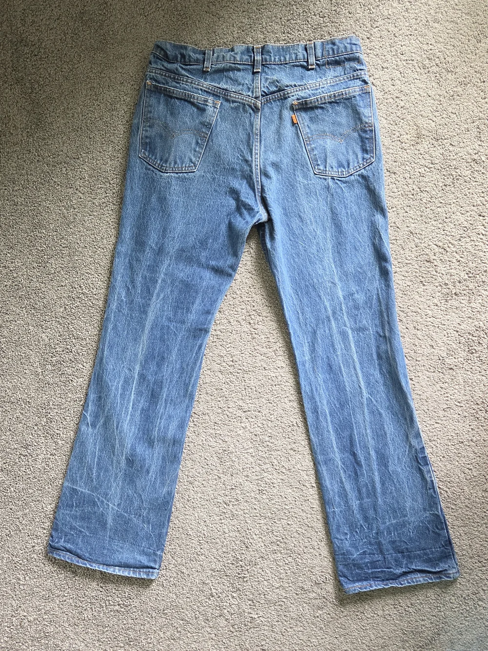 Vintage 1980's Mens Levi's Orange Tab 502 Denim Blue Jeans 36x33 Classic Fit